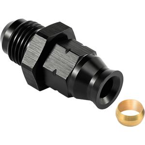 EVIL ENERGY 6AN Male to 1/4" Hardline Compression Fitting Adapter Aluminum Black