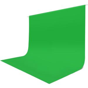 Green Screen Backdrop 10x10 ft, Chroma Key Greenscreen Background for Streaming Zoom, Photo Backdrop Curtain for Photography, Thick Polyester Fabric Cloth Sheet for Photoshoot Video (Backdrop Only)