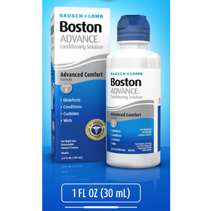 Boston Advance Conditioning Solution, Conditions & Wets Rigid Gas Permeable (RGP) Lens for Comfortable Wear, 3.5 Fl Oz (Pack of 1)