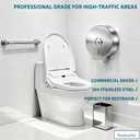 Commercial Jumbo Toilet Paper Dispenser: Wall Mount Stainless Steel 9 Inch Lockable Roll Toilet Paper Holder Bath Tissue Dispenser (Silver)