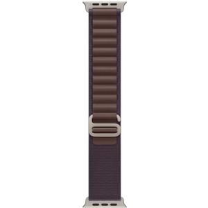 Apple Watch Band - Alpine Loop (49mm) - Indigo with Rugged Titanium Finish - Medium (Medium - fits 145190mm wrists)