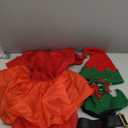 Gorkonpy Elf Costume for Girls Kids LED Light Up Elf Dress for Christmas Girl (5-6 Years, Red)