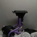 Super Lightweight Rollator Walker for Seniors, Foldable Rolling Walker with Seat and 8" Rubber Wheels for All Terrain, Unique Design Aluminium Frame Sturdy Walkers for Traveling - Purple