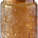 ANSQU Vintage Glass Canister, 23.7 FL OZ Glass Jar with Lid, Colored Mason Jar for Kitchen Pantry, Glass Food Storage Container for Coffee, Tea, Candy, Cookie, Sugar Container (Yellow, 1 Pack)