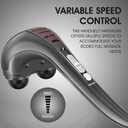 HANGSUN Handheld Neck Back Massager for Pain Relief Deep Tissue, Electric Double Head Percussion Massage MG460 for Shoulder, Leg, Foot, Muscles, Full Body (Gray)