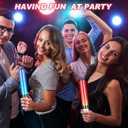 Lewtemi 6 Pcs K-pop Lightstick LED Glow Sticks 15 Color Reusable J-pop Concert Stick, Manual and Automatic Mode, Idol Flashing Glow Sticks Party Supplies for Raves Emergency Camping