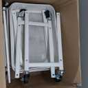 MAX Houser 3-Tier Rolling Utility Cart with Caster Wheels, Easy Assembly, for Kitchen, Bathroom (White)