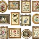 Geetery 12 Pieces Wall Decorations Vintage Flower Picture Poster Wildflower Wall Posters Vintage Pictures for Bedroom Living Room Office Retro Party Decor