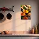 OAAPITI Spices Kitchen Wall Art Culinary Herbs Canvas Print Colorful Food Art Painting for Kitchen Gourmet Decor(Artwork-7,16"x24")