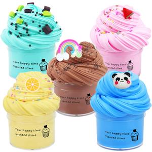 5 Pack Butter Slime Kit,Birthday Gifts for Kids,Party Favors for Girls and Boys,Non-Sticky,Super Soft Stress Relief Toy