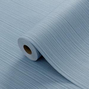 Blue Grey Faux Grasscloth Wallpaper Peel and Stick Linen Textured 24"x394" Upgraded Thick Self-Adhesive Waterproof Neutral Decorative Contact Paper Vinyl Film Roll for Wall Bedroom Kitchen