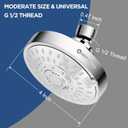 HOPOPRO 5-Mode High Pressure Shower Head - The Washington Post, NBC News, Today TV Show Recommended - High Flow Fixed Showerheads (4 Inch Silver)