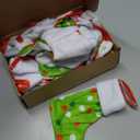 Jamntower 24 Pcs 7.87 Inch Fleece Christmas Stockings Bulk Lime Green Mini Xmas Hanging Stocking Small Xmas Fireplace Rustic Stockings for Fireplace Mantel Christmas Tree Ornaments Gift Holders