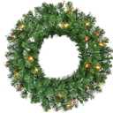 Brite Star 24 inch Northern Pre-Lit Wreath with 50 Lt Multi Mini Lights