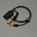 Tengchi RCA to HDMI Converter, Composite to HDMI Adapter Support 1080P PAL/NTSC Compatible with PS one, PS2, PS3, STB, Xbox, VHS, VCR, Blue-Ray DVD Players