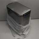 Mbillion Bathroom Trash Can with Lid Slim Stainless Steel Small Bathroom Garbage Can 10 Liter, 2.6 Gallon Soft Close, Step Pedal, Slim Wastebasket for Toilet, Office, Bedroom, Brushed Silver