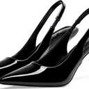 Elisabet Tang 3.14 in Trendy Slingback Stiletto Pumps for Women - Sexy Slip on Pointed Closed Toe mid High Heels Daily Party Office, 7.5