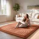 ZonLi Japanese Floor Mattress Futon Mattress Full Size 4 Inch Thick
Foldable Tatami Mat, Washable Cover, Portable Floor Bed for Sleeping, Guest, Dorm