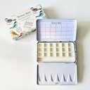 Bower Bird Travel Watercolor Palette,Portable Ceramic Palette,Empty Paint Palette,Small Travel Metal Paint Boxwith Porcelain Palette (18Well)