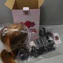 Mannequin Head 80% Human Hair with Tripod Stand,28 Inch Make up Cosmetology Manikin Practice Doll Head,Braiding Hairdressing Head with Table Clamp + DIY Hair Styling Set (Blonde#27)