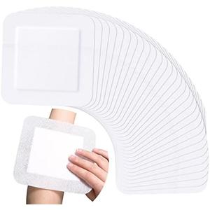 30 Pieces Bordered Gauze-Island Dressing is 6 x 6 Inch Wound Bandage Adhesive Patches Post Shower Pads Breathable Borders Individually Packed Pouches