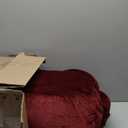 HaloRest Fluffy Faux Fur Throw Blanket Queen Size, Thick 1000GSM Soft Cozy Throw Blankets for Bed, Plush Striped Warm Fuzzy Blanket for Couch LivingRoom Home Decor & Gifts(80"x 90", Red)