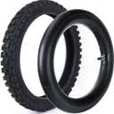 Wear-Resistant, Hyssk 60/100-14 (2.50-14) 6PR DOT-Certified, Heavy-Duty Dirt Bike Front Tire and Inner Tube, for CRF70/110, KLX110, 110cc & 125cc Off-Road Pit Bikes