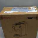 HIBREW Espresso Machine 20 Bar, Semi-Automatic Cappuccino Maker with Milk Frother for Latte Art, Adjustable Temperature & Water Volume, with Display, Pressure Gauge & Stainless Steel Body (Silver)