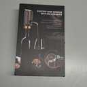 Luxurious 4-in-1 Electric Wine Aerator, Decanter, Dispenser & Vacuum Saver with LED Display - Wine Pourer Gift for Women and Wine Lovers (Galaxy Black)