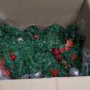 9FT Christmas Garland Decorations, Pre-Lit Christmas Garland with 60 LED Lights, Garlands for Mantle with Pine Cones, Flower, Berries, Bows, Ball, Leaves, Indoor & Outdoor Christmas Decor(2 Pack)