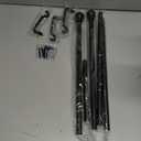 Black Curtain Rods for Windows 28 to 60 inch, Adjustable Curtain Rod Set with Brackets Easy Install, Decorative Slender 5/8 Diameter Drapery Rod, Heavy Duty Drape Pole for Living Room, Bedroom