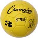Champion Sports Extreme Series Soccer Ball Sizes 3, Soft Touch, All Weather, High Air Retention, Youth & Adult League Balls for Training, Games, Outdoor & Indoor Play, Multiple Colors (Yellow)
