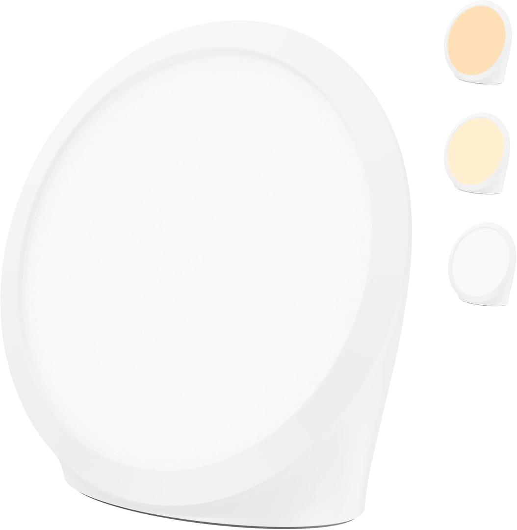 Light Therapy Lamp UV-Free, Full Spectrum 10000 Lux Bright White Light with Adjustable Brightness, Color Countdown Timer