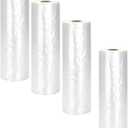 1400 Count Clear Plastic Produce Bag, 12" X 20" Plastic Bags for Food Storage, 350 Bags/Roll Transparent Small Large Food Storage Bags Bulk for Bread Fruits Vegetables, 4 Rolls