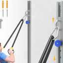 Wall-Mounted Anchor Fitness System - Adjustable, Multi-Functional, Space Saving Home Gym Solution for Strength Training,Adjustable Workout Wall Anchor System