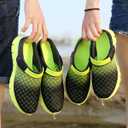 Hsyooes Mens Womens Mules & Clogs Garden Shoes Summer Breathable Mesh Slippers Non-Slip Outdoor Beach Sandals Unisex (Green)