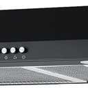 30" Under Cabinet Range Hood, Convertible Ducted/Ductless, 550 CFM Strong Airflow, 3-Speed Touch Control, 2 LED Lights, 6-Layer Stainless Steel Filters, Black