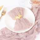DeZerlor 50 Pack Pink Cheesecloth Napkins Spring Cloth Napkins Set of 50 Pale Pink Dinner Napkins Bulk 21x21 Inches for Wedding Bridal Shower Baby Shower Parties
