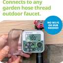 Raindrip Digital Hose-End Automatic Water Timer, Connects to Garden Faucets and Hose Bibbs, with Back-Lit LCD Screen for Drip Irrigation, Garden, Self-Watering, Grey