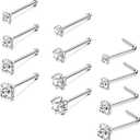 Jstyle 20G Stainless Steel Nose Rings Studs Piercing Body Jewelry 1.5mm 2mm 2.5mm 3mm