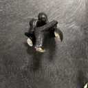 Black Hollow Ceramic Vase Set of 2, Snuggle Round Boho Donut Modern Vase Nordic Minimalist Decorative Vase for Modern Trendy Home Table Centerpiece Decor (W 6.3" X H 8")