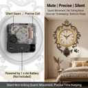 Oversized Vintage Decorative Wall Clock, Silent Non-Ticking Battery-Operated Large Wall Clock, Classic Retro Wall Clock for Living Room, Bedroom, Kitchen, Office, and Entryway Decor (25.5"X18.5")