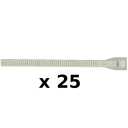 7 1/2 Inches ID Tab Cable Ties 25 Pack