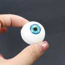 32 mm Colored Human Fake Eyeballs for Halloween Cosplay - Plastic Large Doll Eye Acrylic Party Decor Sculptures Prop 8Pcs 4 Colors (Black, Brown, Green, Blue)
