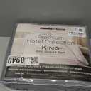 Mueller Ultratemp King Size Sheets Set, Super Soft 1800, 6 Piece, Deep Pocket up to 16" Bed Sheets, Transfers Heat, Breathes Better, Hypoallergenic, Wrinkle, Light Grey