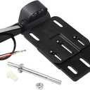 Motorcycle Rear Side License Plate Bracket Holder with LED Light Compatible with Harley Sportster 2004-Later XL883 XL883L XL1200 XL1200 (Black)