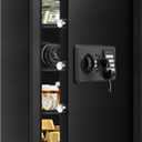5.2 Cub Large Fireproof Safes for Home Use, Digital Security Safe Home Safes Fireproof Waterproof with Combination Lock and 3 Removable Shelves, Anti-Theft Fire Safe Box for Document Money Valuables