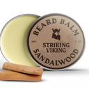 Striking Viking Beard Balm for Men – Light Hold, Sandalwood, 2 Oz - Leave-in Beard Conditioner with Shea Butter, Tea Tree, Argan & Jojoba Oils - Smooth, Shape & Moisturize Coarse, Dry Facial Hair