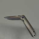 The pocket camping knife,Titanium Alloy Handle 3.2blade Folding Pocket Knife with clip