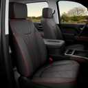 FREESOO Custom Seat Cover for Chevy Silverado 2019-2026 Black Red